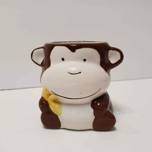 Animal Planter, Monkey Plant Pot, Ceramic Succulent Planter - Picture 1 of 8